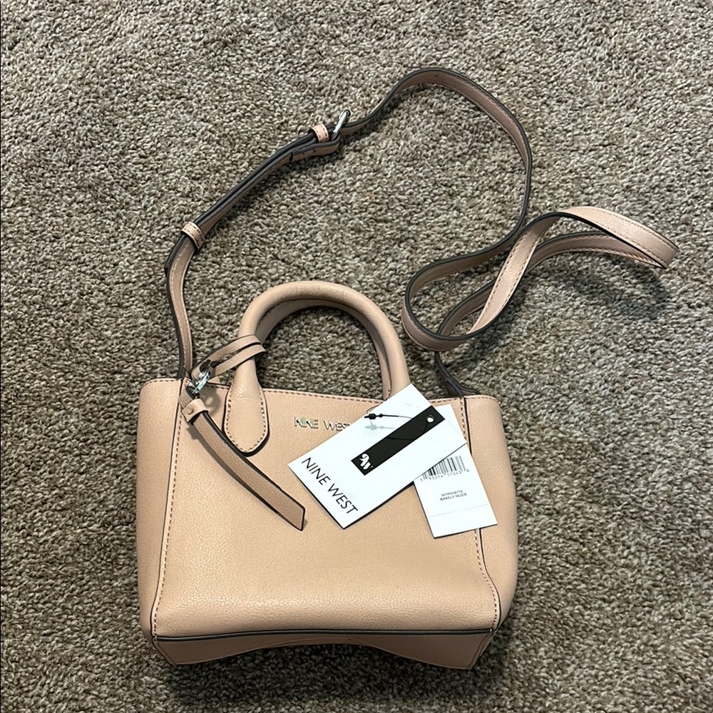 Nine West Tan Mini Bag with Structured Design